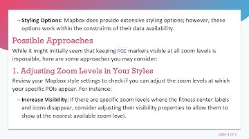 How to Show Point of Interest Markers with Mapbox Regardless of Zoom Level