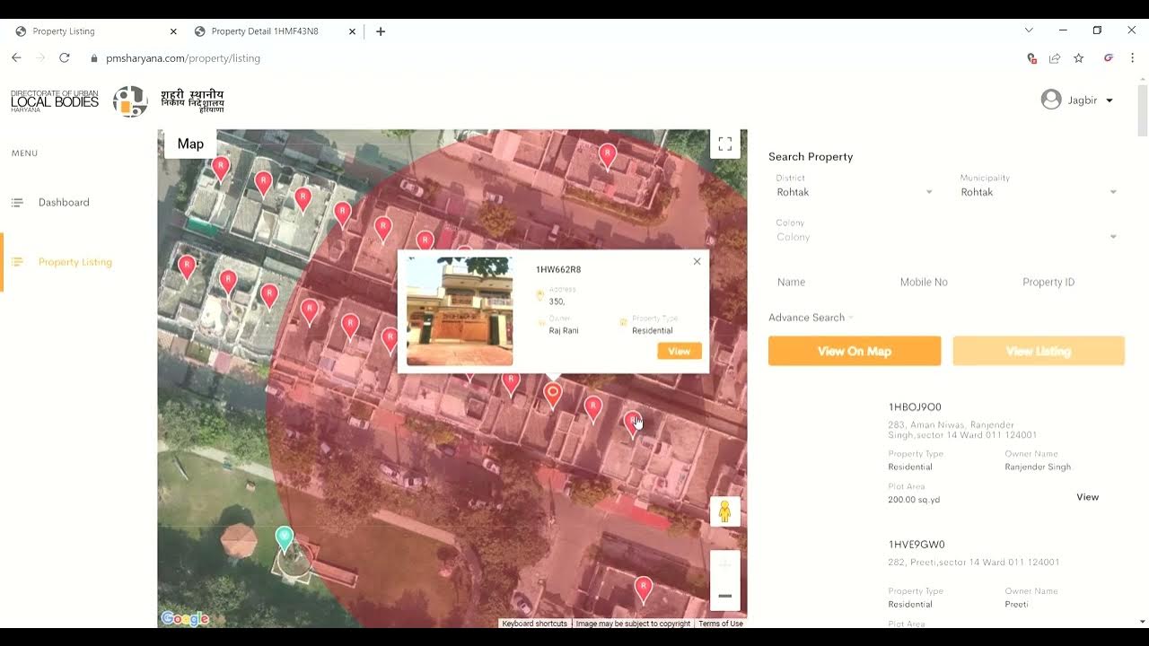 how to find property id in haryana propertyid mcrohtak 