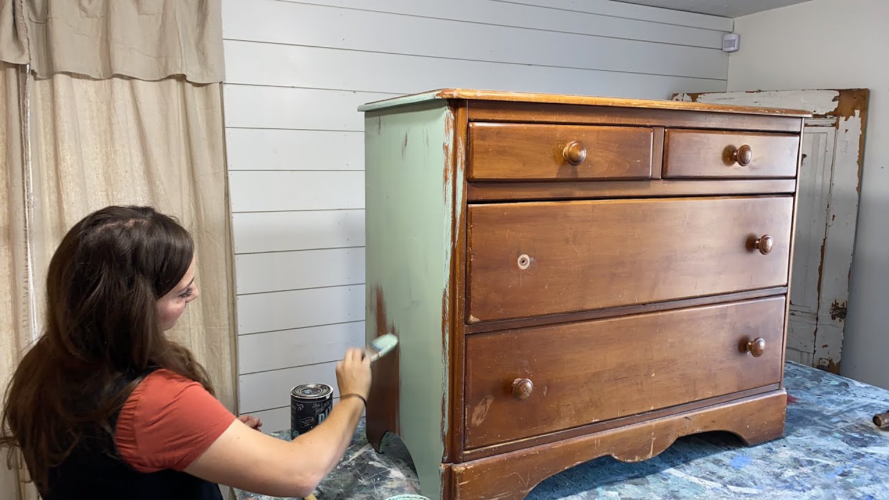 Painting A Dresser With Transfers YouTube