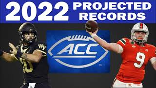 ACC Projected Records for 2022