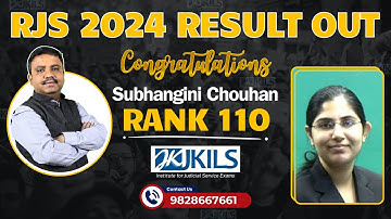 RJS 2024 Result: Rank 110 Shubhangini Chouhan- JKILS Institute’s Success Story!