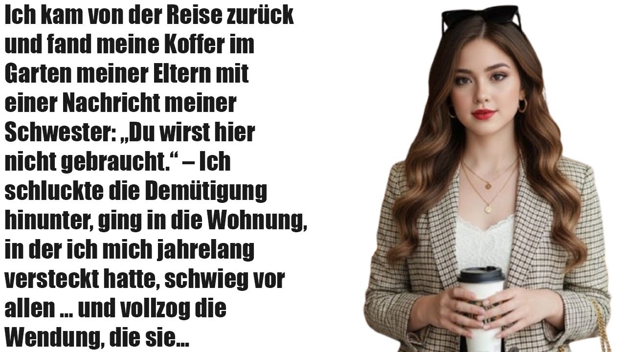 Als ich von meiner Geschäftsreise zurückkam, warf mich meine Schwester mit einem Zettel