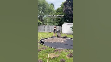 Pt 2 of our backyard fire pit project after path discovery 👀 #backyardmakeover #diyhomeimprovement