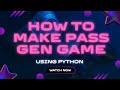 My First game | How to build games in using of python language. Password generator Game .