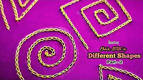 Aari Work Tutorial 2  - Part II | Needle Handling Method | Aari Chain Stitch in Different Shapes