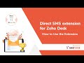 How to use direct sms extension for zoho desk saasplugin