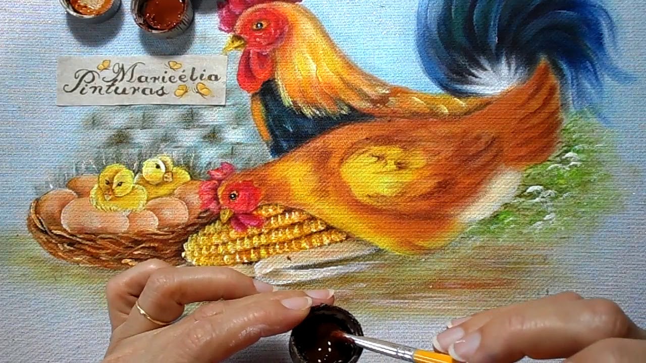 COMO PINTAR AS PENAS DE UMA GALINHA - Maricelia Pinturas