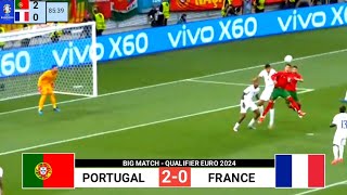 PORTUGAL VS FRANCE 2-0⚽ Ronaldo Dramatic Goal|EURO 2024 - QUALIFIER|Highlight & All Goal(old match)