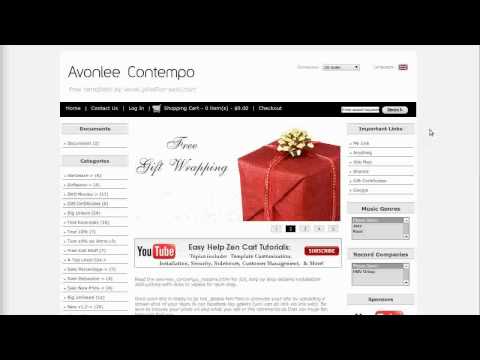 Easy Help Zen Cart Virtual Tour: Avonlee Contempo Free Template