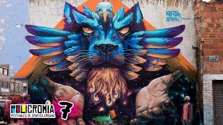 Huge Mystical Lion Mural in Bogotá - Policromia Tour (EP07)