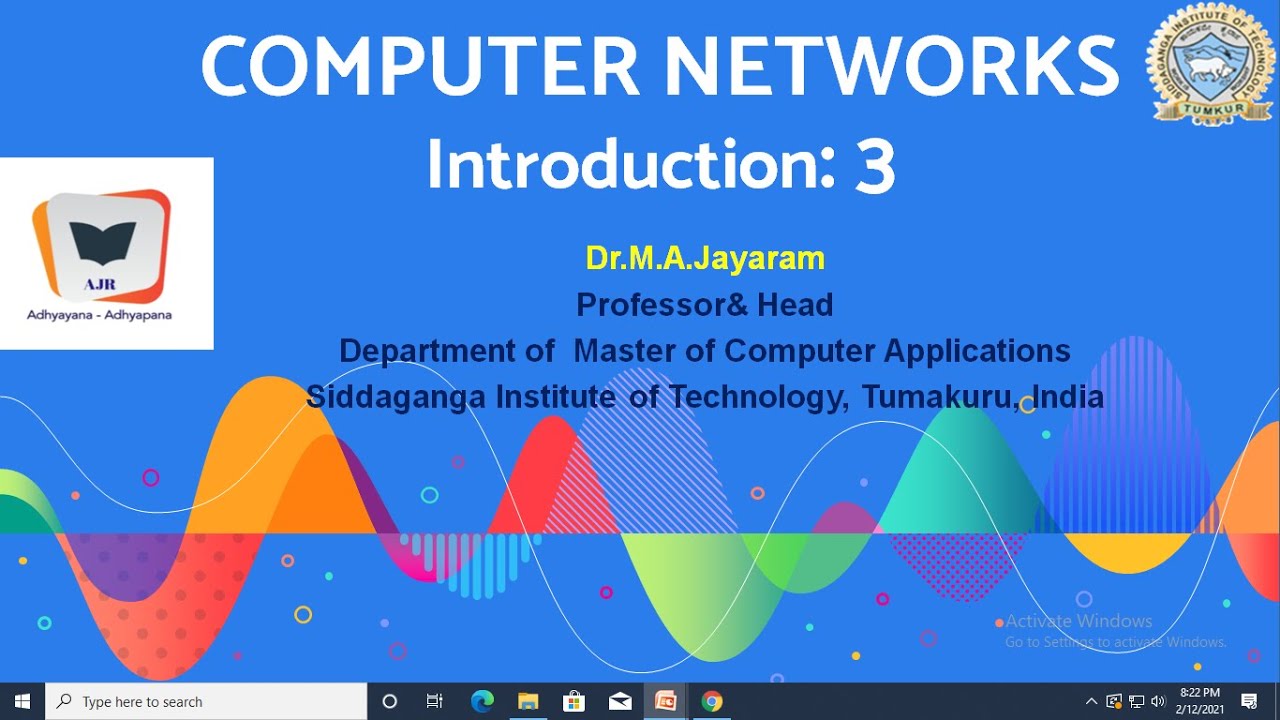 Computer Networks Tutorial - 3|| Dr. M.A.Jayaram - YouTube