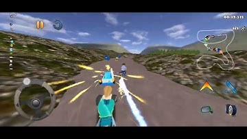 Super Tux Kart - One Lap on a Motocross Course with Biker Cowboy