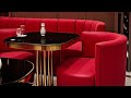 Red Leather Chairs and Booths in Restaurant by ForRestaurants.ca