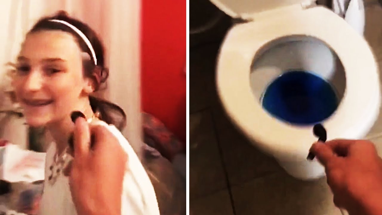 i flushed my sisters air pod's down the toilet. YouTube