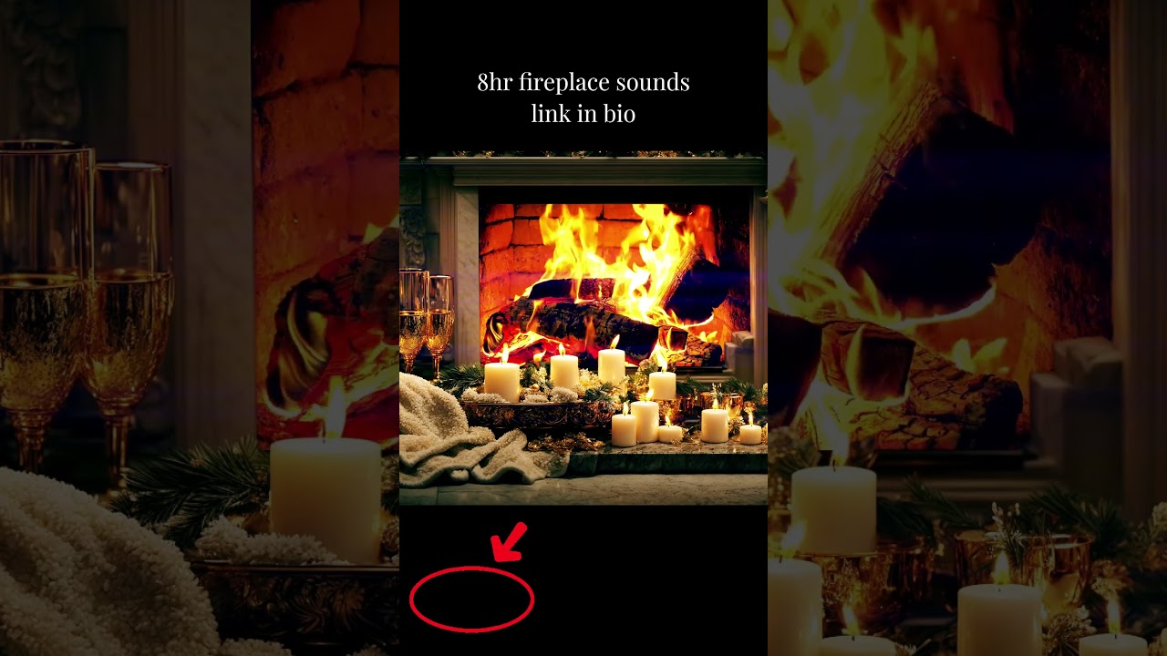 Cozy Fireplace Crackling 🔥 8 Hours Deep Relaxing Fireplace Sounds for Sleep 