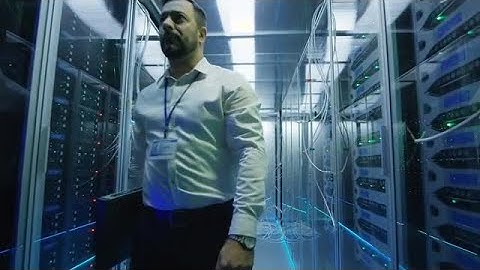 IT Technicians Maintaining Servers Stock Video