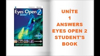 Eyes Open 2 Student's Book Answers Key Unite 1