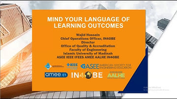 IFEES GEDC IUCEE Webinar  Mind Your Language of Learning Outcomes | IN4OBE