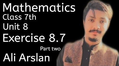 Mathematics class 7th unit 8 exercise 8.7 question 2