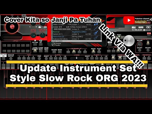 Update Instrument Set Style Slow Rock 2023 Cover Kita So Janji Pa Tuhan class=