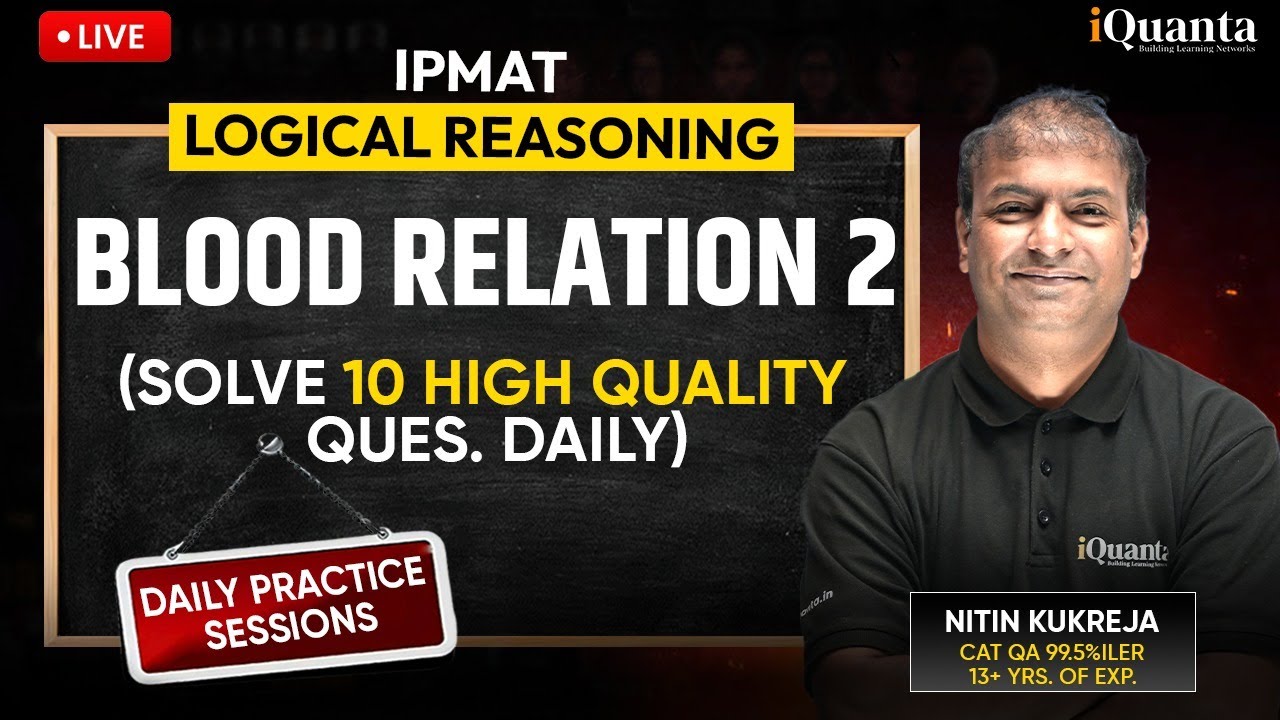 IPMAT Daily Practice Series by iQuanta | Logical Reasoning | Blood Relation 2