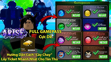 Arise Crossover | Hướng Dẫn Cách "Cày Chay" Lấy Ticket Siêu Nhanh Để Lấy Full Gamepass Cho Tân Thủ