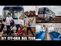 Family of 5 with 4 dogs living in a self converted 1983 Eagle bus - Full Tour