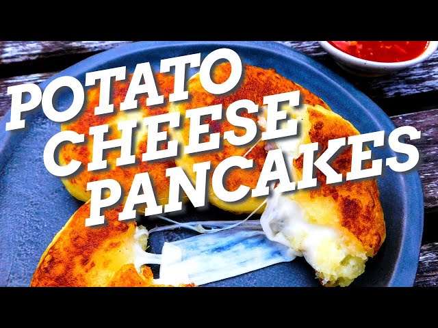 Korean Potato Cheese Pancake | Chojang Sauce | Easy Potato Cheese Pancake At Home class=