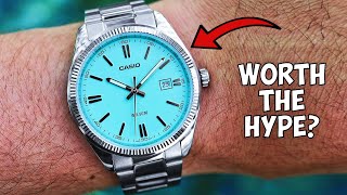 This CASIO is harder to buy than ROLEX! Unboxing & Review 'Tiffany Blue' MTP1302!