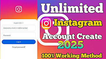 How To Instagram Account Create Unlimited /Instagram Account Create Method 2025 / New Method 