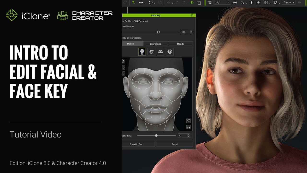 iClone 8 & CC4 Tutorial - Introduction to Edit Facial & Face Key - YouTube