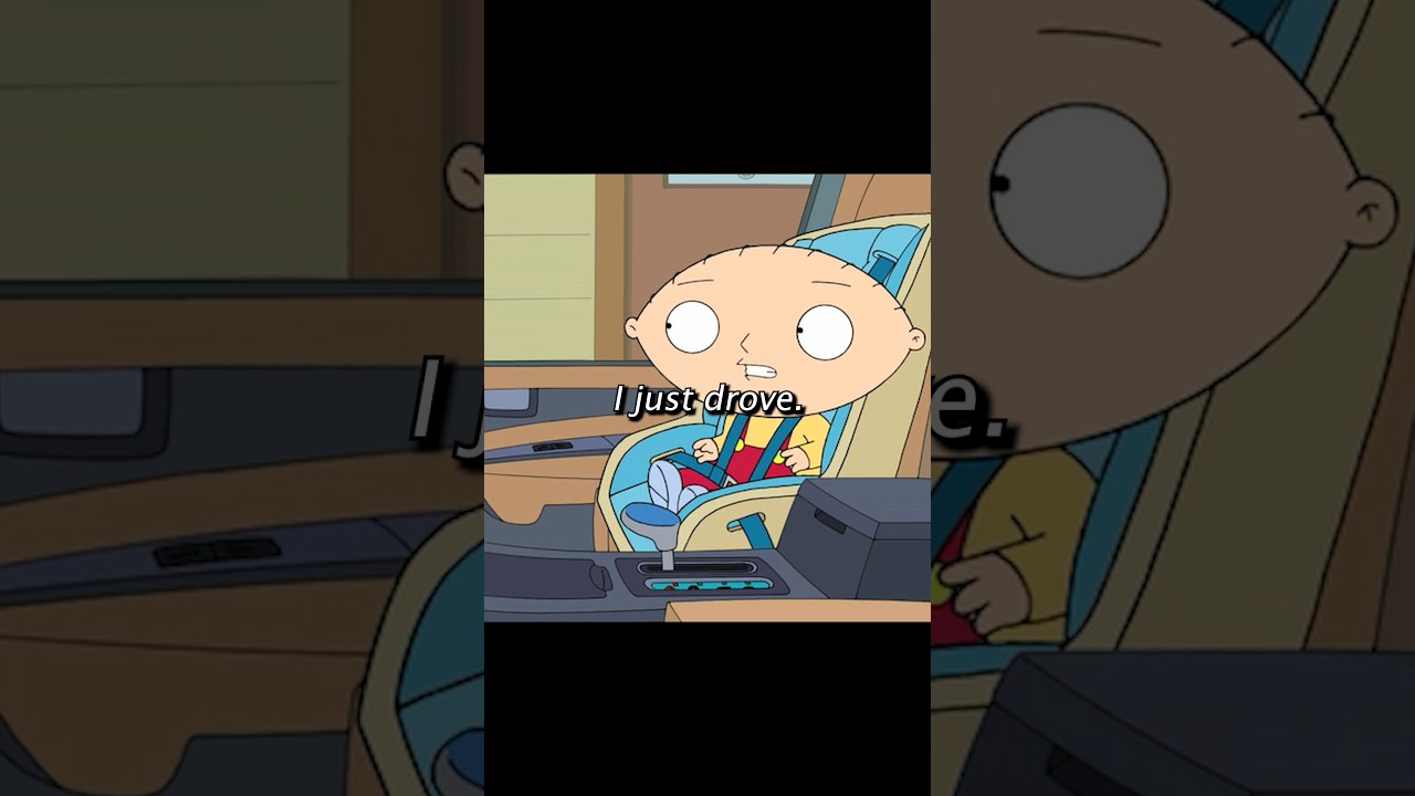 Stewie driving for the first time...😨