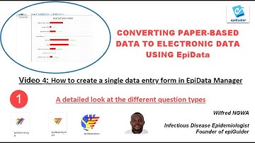 Video 4 How to create a single data entry form in Epidata