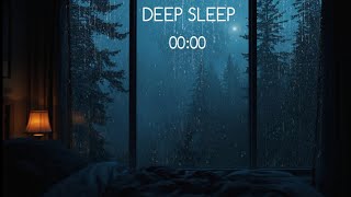 Rainy Forest Bedroom at Midnight 🌧️ Cozy Window Ambience for Deep Sleep & Relaxation