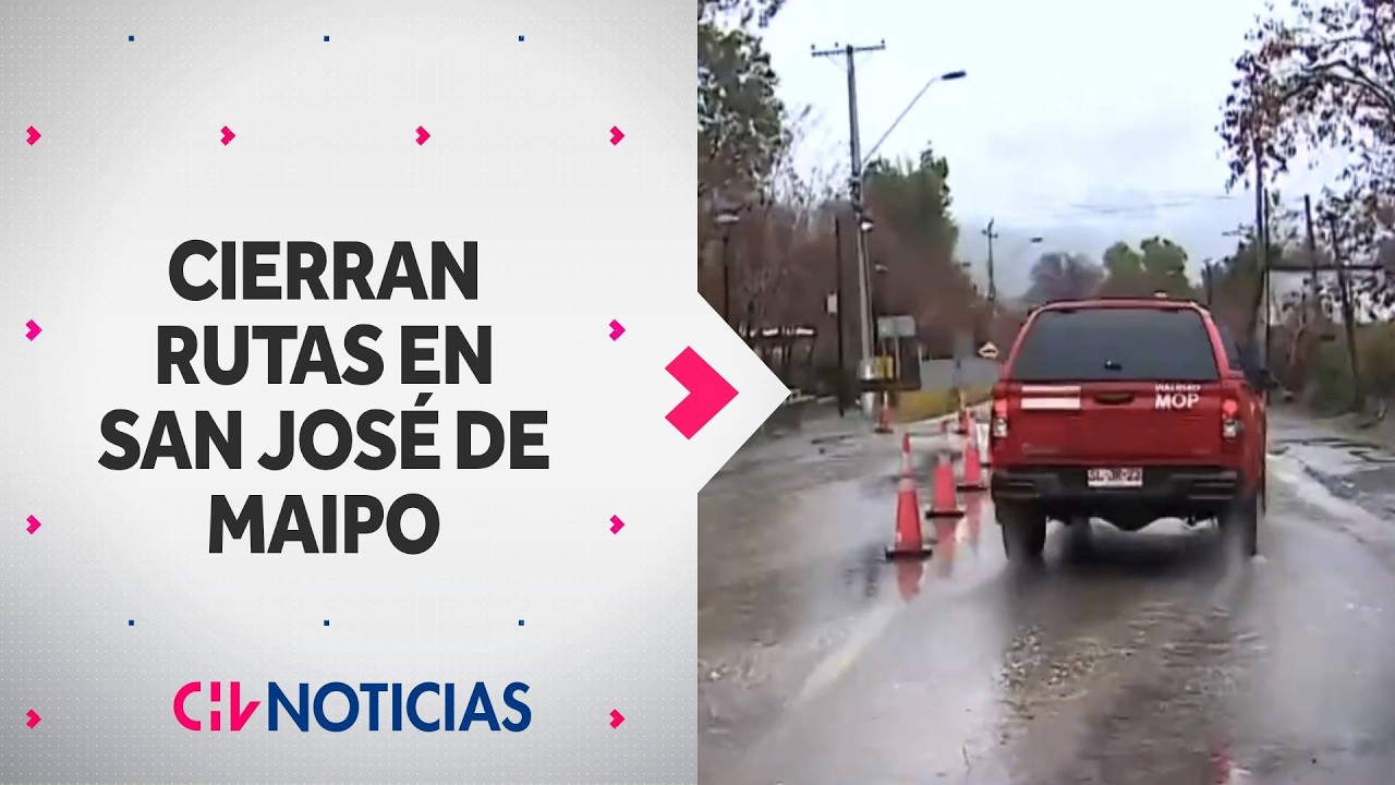 Cortes de ruta preventivos en San José de Maipo por sistema frontal: Advierten a turistas por lluvia