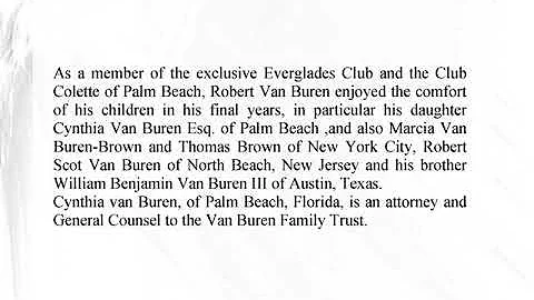 Cynthia Van Buren-Honors Legacy of Father Robert V...