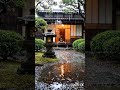 Rain &amp; Piano at Glowing Tea House 🏮 Warm Rain for Sleep &amp; Study