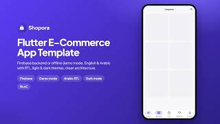 Shopora - Flutter E-Commerce App Template (Firebase, Arabic RTL, Dark Mode)