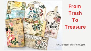 FROM TRASH TO TREASURE ~ FREE EMBELLISHMENTS FOR JOURNALS #eswingingitwednesday