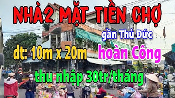 NỢ NGÂN HÀNG BÁN GẤP. NHÀ LẦU GÓC 2 MẶT TIỀN CHỢ, GẦN THỦ ĐỨC. #807
