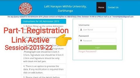 Lnmu part-1 registration session-2019-22 की खबर