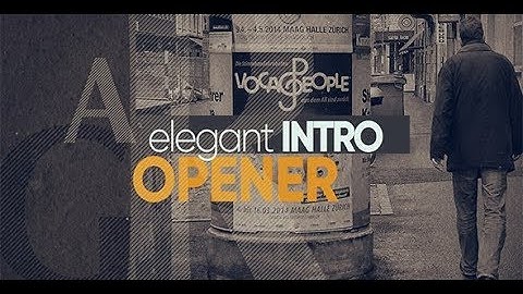 Elegant Opener Slideshow After Effects Template | Videohive