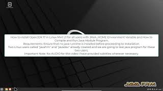 How to install OpenJDK 17 in Linux Mint 21 with JAVA_HOME Environment Variable