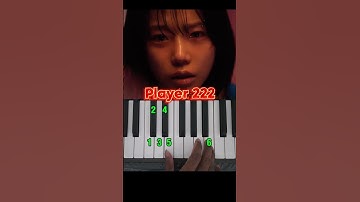 How to Play Squid Game 3 Player 222  sad moment Music Easy Piano Tutorial #shorts #squidgame3 #piano