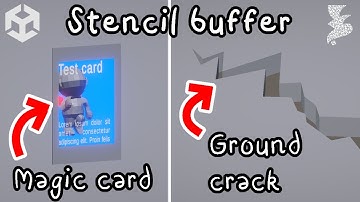 Stencil buffer in Unity URP (advanced hole cutting, ground crack, magic card)