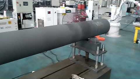 Laser Cladding Machine is processing a  shaft