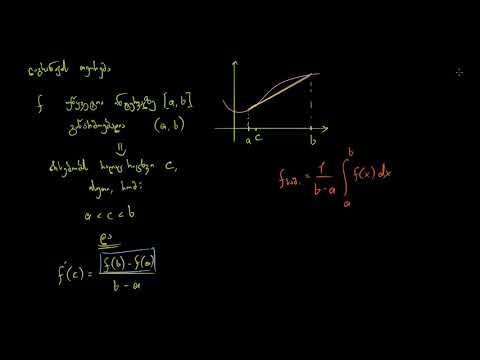 ინტეგრალების საშუალოს მნიშვნელობის თეორემა