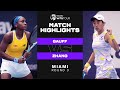 Coco Gauff vs. Shuai Zhang | 2022 Miami Round 3 | WTA Match Highlights