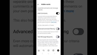 Instagram settings me hidden words me hide comment  ka kya matlab hota hai #instagram #hidecomment