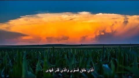 تلاوة جميلة من سورة الأعلى للقارئ مؤيد المزين